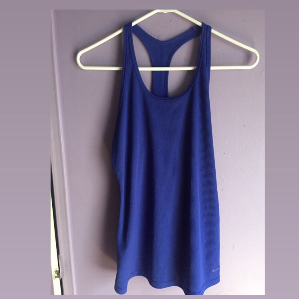 Blue work out tank top